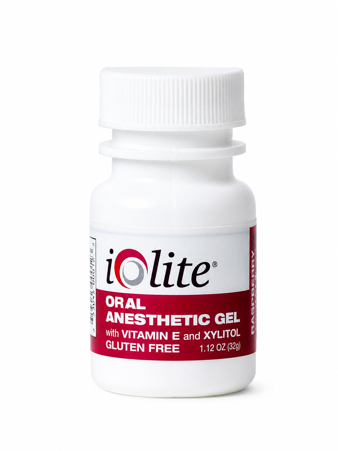 Iolite Topical Benzocaine Anesthetic Gel / Raspberry Jam Flavor / 32g (1.12 oz) / Vitamin E / Xylitol / MADE IN USA