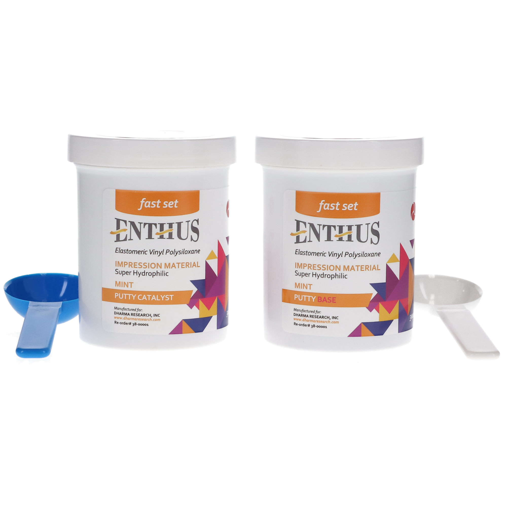 ENTHUS VPS Putty – Fast Set – Spearmint / 300ml Base & Catalyst / MADE IN USA