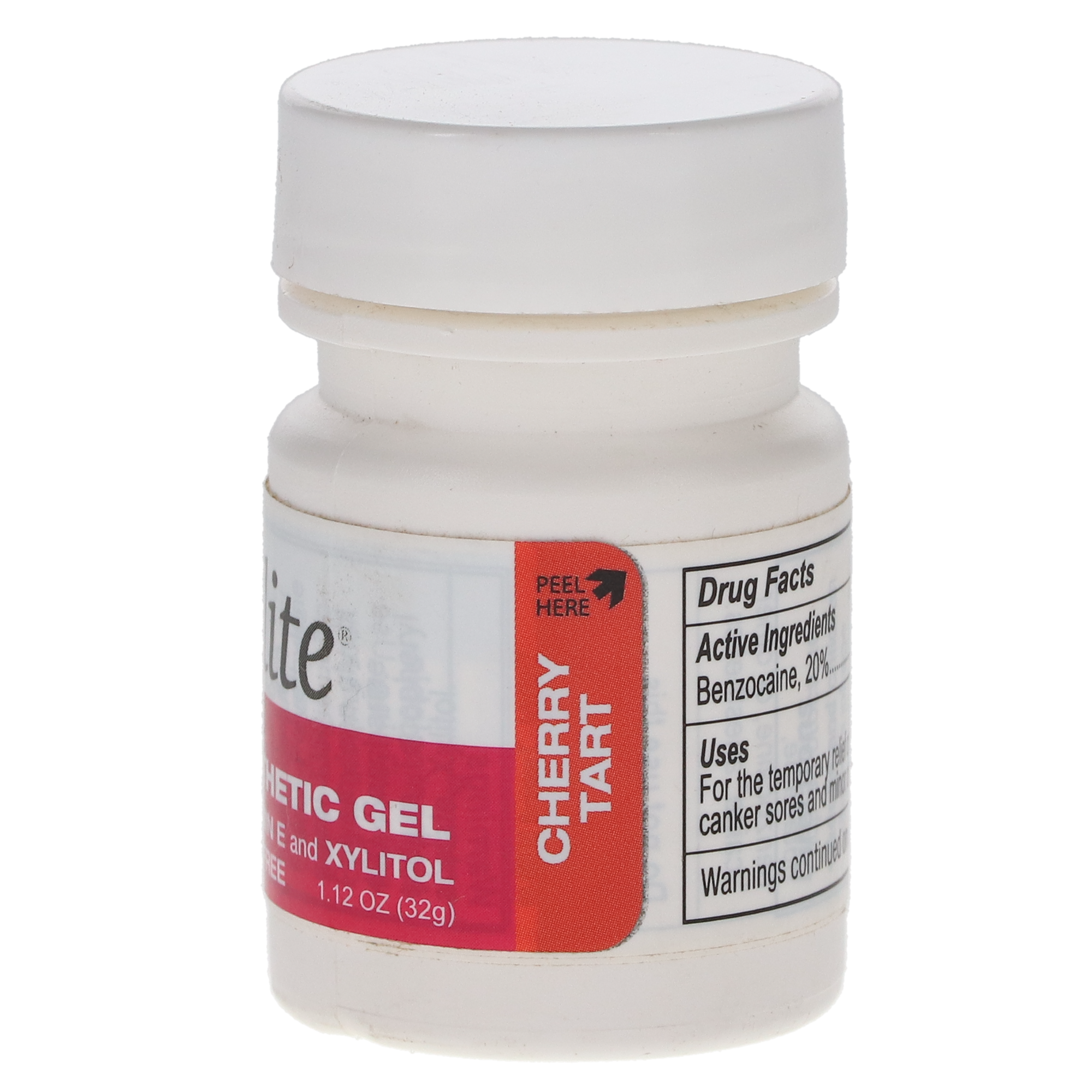 Iolite Topical Benzocaine Anesthetic Gel / Cherry Tart Flavor / 32g (1.12 oz) / Vitamin E / Xylitol / MADE IN USA