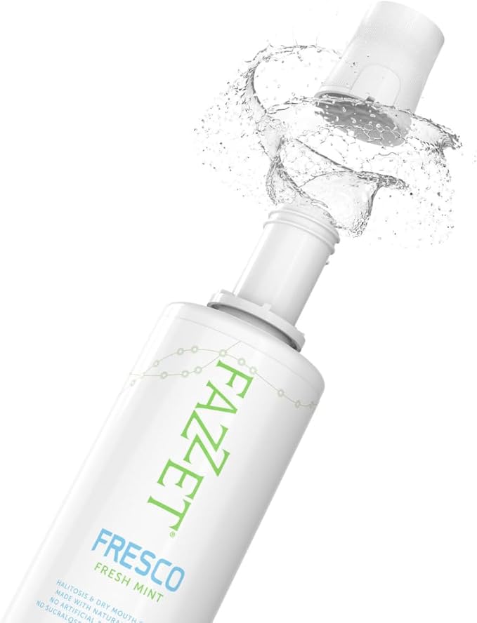 Fazzet Fresco Halitosis Dry Mouth Oral Rinse Mouthwash / 17 fl oz (500 ml) bottle / Alcohol Free / Gluten Free / Paraben Free /  Fresh Mint Flavor / MADE IN USA