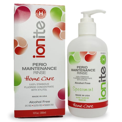 Ionite-H 0.63% Stannous Fluoride / Spearmint Flavor / 10 oz / Alcohol Free / Paraben Free / Dye Free / Gluten Free / MADE IN USA